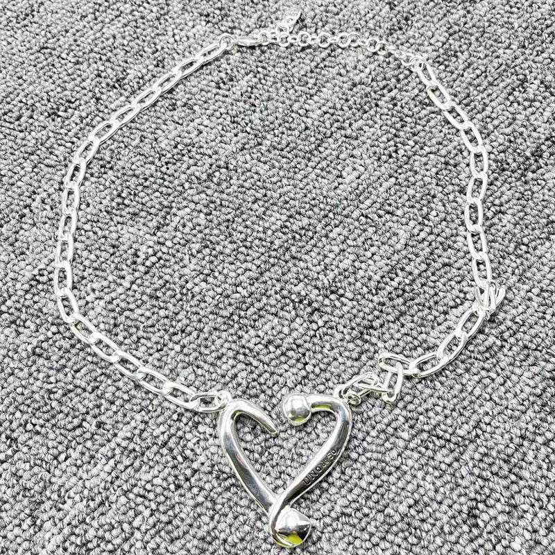 UNOde50 Electroplated 925 Irregular Heart Necklace Holiday Gift