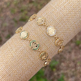 Round Shape Tailed Chain Bracelet Women Jewelry Gift