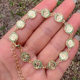 Round Shape Tailed Chain Bracelet Women Jewelry Gift
