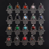 12Pcs Natural Stone Pendant Red Agate Crystal Yoga Healing Reiki Jewelry