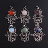12Pcs Natural Stone Pendant Red Agate Crystal Yoga Healing Reiki Jewelry