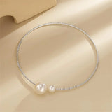 Personality Pearl Geometric Collar Necklace Small Classic