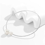 Personality Pearl Geometric Collar Necklace Small Classic