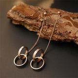 Crystal Tassel Earrings Hypoallergenic Titanium Steel