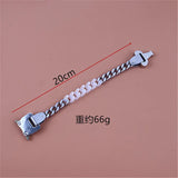 Metal Lock Buckle Bracelets Acrylic Cuban Chain Accessory