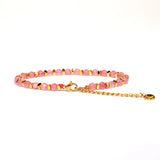 Amethysts Beads Braided Yoga Wrap Bangle