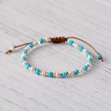 Amethysts Beads Braided Yoga Wrap Bangle