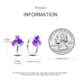 925 Silver Moon Star Pave Earrings Wedding Party Jewelry