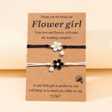 Colorful Flower Bracelet for Women, Adjustable Charm Jewelry Gift