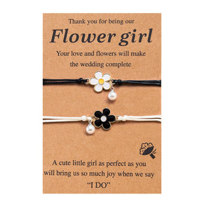 Colorful Flower Bracelet for Women, Adjustable Charm Jewelry Gift