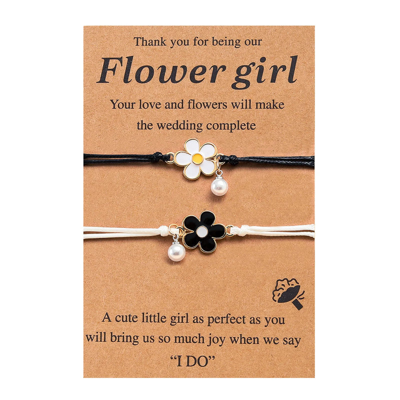 Colorful Flower Bracelet for Women, Adjustable Charm Jewelry Gift