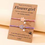 Colorful Flower Bracelet for Women, Adjustable Charm Jewelry Gift