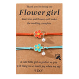 Colorful Flower Bracelet for Women, Adjustable Charm Jewelry Gift