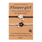 Colorful Flower Bracelet for Women, Adjustable Charm Jewelry Gift