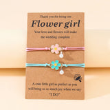 Colorful Flower Bracelet for Women, Adjustable Charm Jewelry Gift