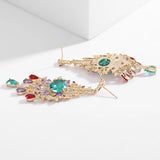 French Temperament 925 Silver Earrings with Zircon Tassels