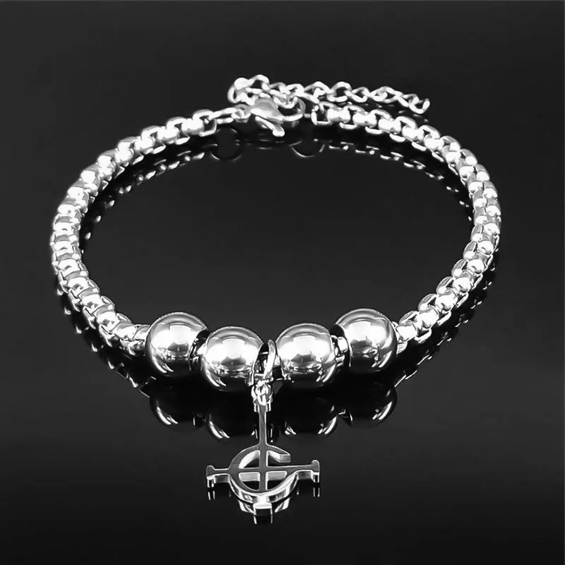 Ghost BC Nameless Steel Bracelet Ghoul Band Pope Symbol