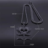 Ghostemane Stainless Steel Charm Necklace Silver Jewelry N3789S03