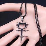 Ghostemane Stainless Steel Charm Necklace Silver Jewelry N3789S03