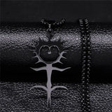 Ghostemane Stainless Steel Charm Necklace Silver Jewelry N3789S03