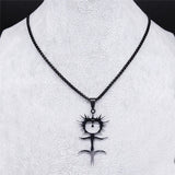 Ghostemane Stainless Steel Charm Necklace Silver Jewelry N3789S03