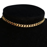 Cuban Link Choker Necklace Stainless Steel Punk Women's Clavicle Chain