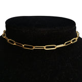 Cuban Link Choker Necklace Stainless Steel Punk Women's Clavicle Chain