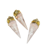 Clear Quartz Crystals Necklace Pendants Natural Women's Jewelry Arrow Stone 5pc