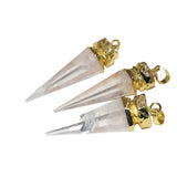 Clear Quartz Crystals Necklace Pendants Natural Women's Jewelry Arrow Stone 5pc