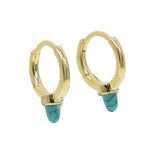 925 Silver Turquoise Opal Spike Earrings