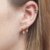 925 Silver Turquoise Opal Spike Earrings