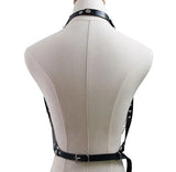 Goth Leather Body Harness Chain Bra Top Chest Waist Belt