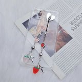 Strawberry Keychain Charm Pendant Kawaii Bag Accessory Women