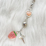Strawberry Keychain Charm Pendant Kawaii Bag Accessory Women