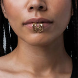 Geometric Beast Tooth Lip Clip Set - Gothic Metal No Piercing for Men Women