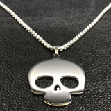Gothic Skull Stainless Steel Necklace Men Silver Chains Jewelry Halloween Gift