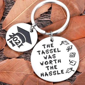 Graduation Class of Seniors Students Keychain for Daughter Son