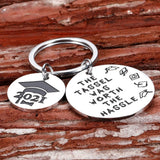 Graduation Class of Seniors Students Keychain for Daughter Son
