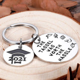 Graduation Class of Seniors Students Keychain for Daughter Son