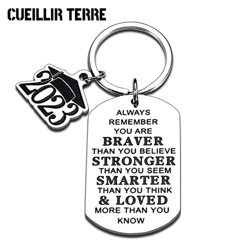 Inspirational Graduation Keychain for Him Her