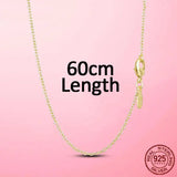 925 Silver Classic Cable Chain Necklace Rose Necklace Chain