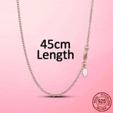 925 Silver Classic Cable Chain Necklace Rose Necklace Chain