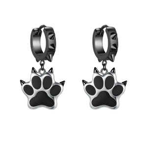 Paw Dog Footprint Hoop Earring for Women Geometric Party Jewelry