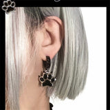 Paw Dog Footprint Hoop Earring for Women Geometric Party Jewelry