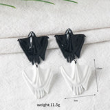 Spooky Ghost Metal Stud Earrings for Halloween Party