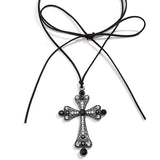Halloween Exaggerated Cross Choker Necklace