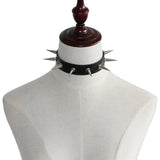 Halloween Gothic Punk Leather Collar Rivet Necklace