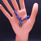 Lapis Lazuli Hamsa Hand Bracelet Devil Eye Jewelry