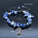 Lapis Lazuli Hamsa Hand Bracelet Devil Eye Jewelry