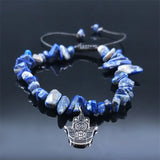Lapis Lazuli Hamsa Hand Bracelet Devil Eye Jewelry